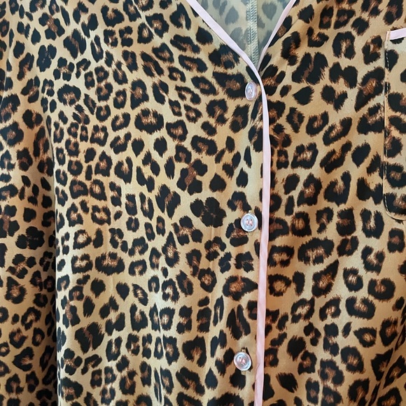 NWOT Womens plus size 2XL Summersalt pink and leopard silky pajama set - Picture 8 of 9